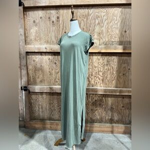 Marine Layer Taylor Maxi Dress Organic Cotton Olive Green Woman’s Size Medium